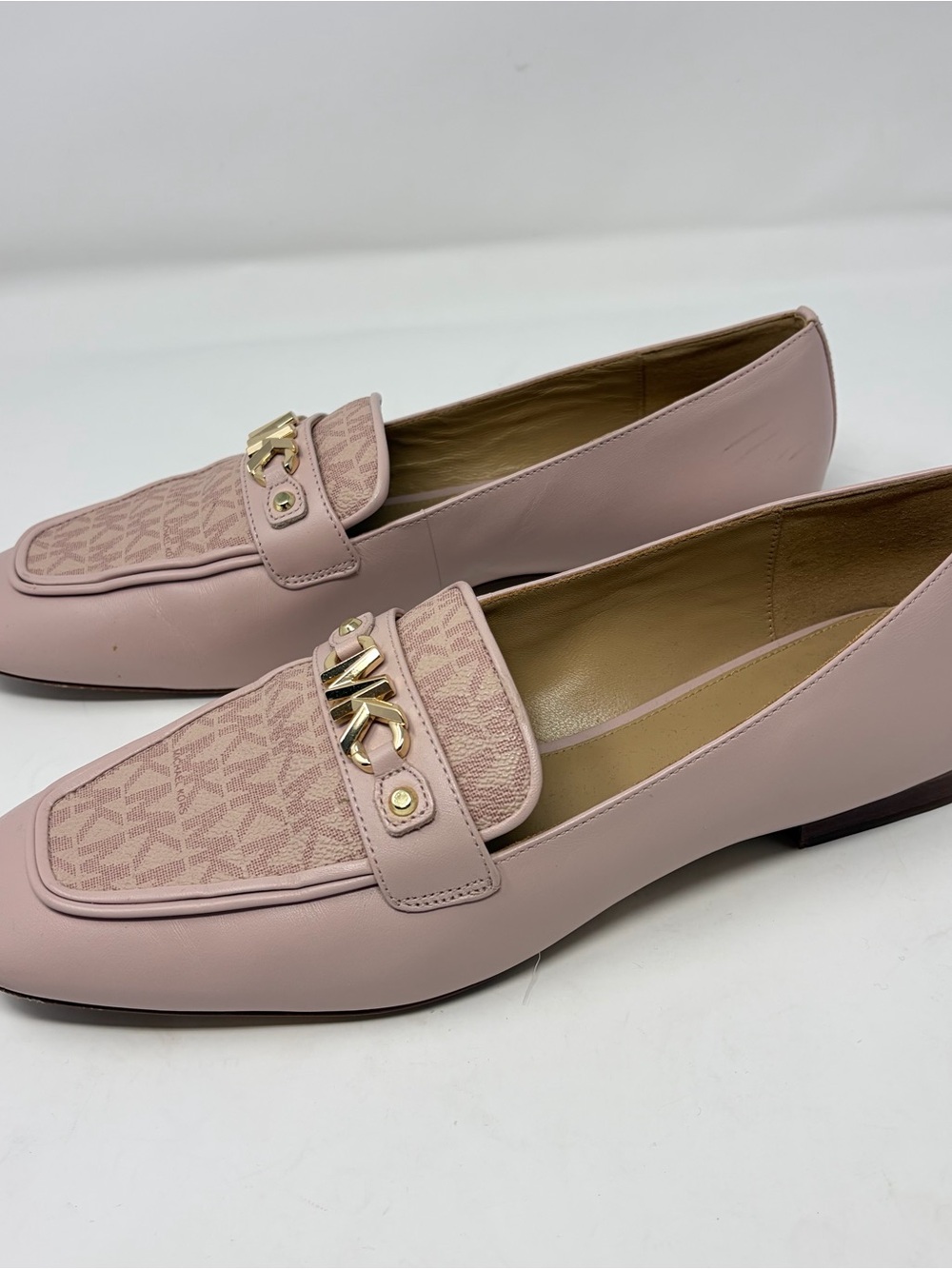 Michael Kors Farrah Loafers Blush Pink MK Logo Slip On Flats Women’s 10 - Picture 7 of 12